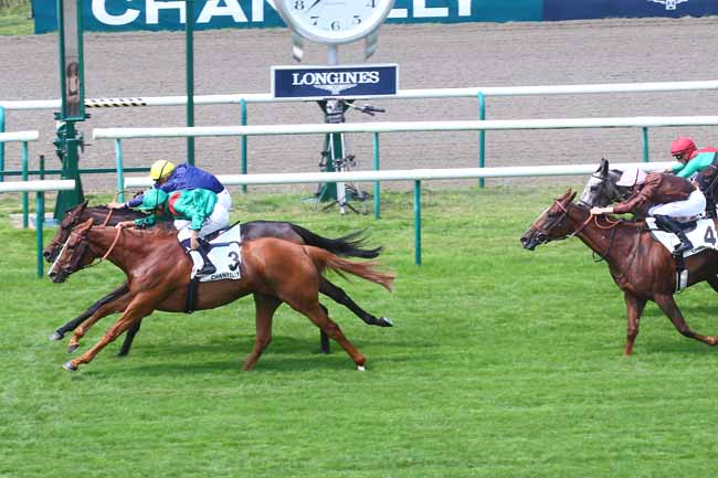 Photo d'arrivée de la course pmu PRIX DE LA PEPINIERE - FONDS EUROPEEN DE L'ELEVAGE à CHANTILLY le Lundi 10 juillet 2023