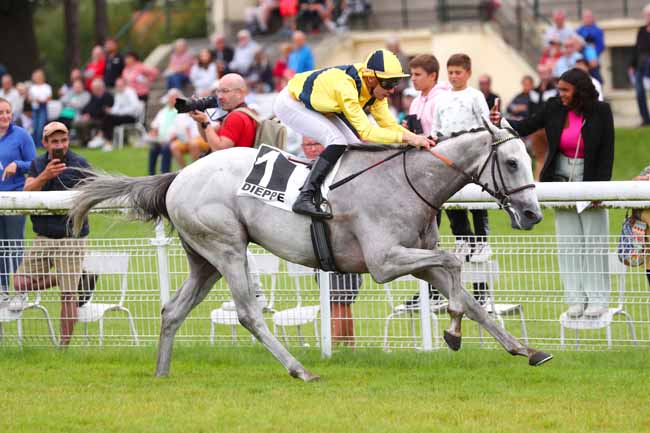 Photo d'arrivée de la course pmu PRIX BON MOT à DIEPPE le Mardi 29 août 2023