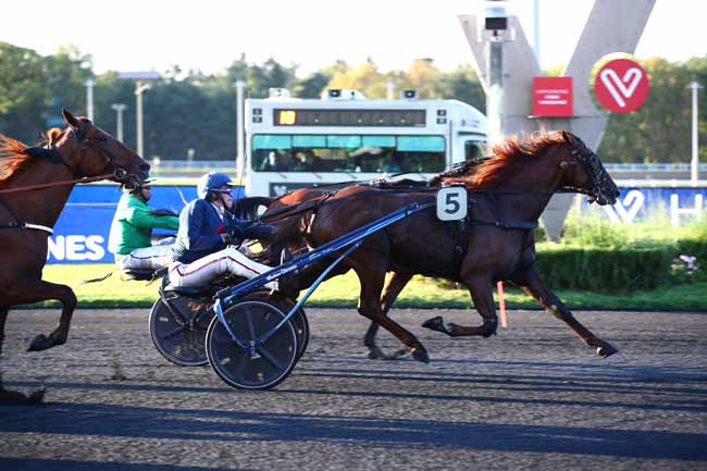 Photo d'arrivée de la course pmu PRIX OPHELIA à PARIS-VINCENNES le Vendredi 15 septembre 2023