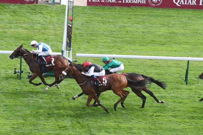 Photo d'arrivée de la course pmu QATAR PRIX CHAUDENAY à LONGCHAMP le Samedi 30 septembre 2023
