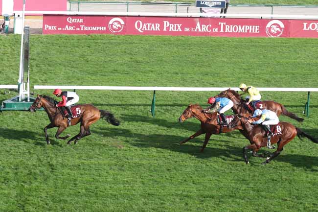 Photo d'arrivée de la course pmu QATAR PRIX DANIEL WILDENSTEIN à LONGCHAMP le Samedi 30 septembre 2023