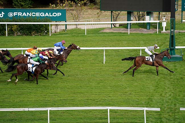 Photo d'arrivée de la course pmu PRIX D'AUFFARGIS à SAINT CLOUD le Jeudi 5 octobre 2023