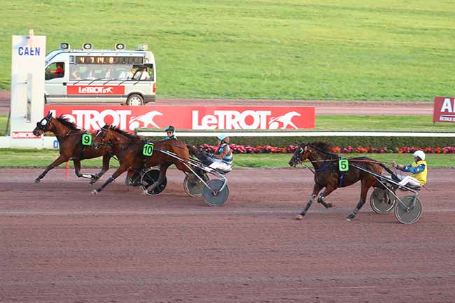 Photo d'arrivée de la course pmu PRIX DE FOLLIGNY à CAEN le Samedi 7 octobre 2023