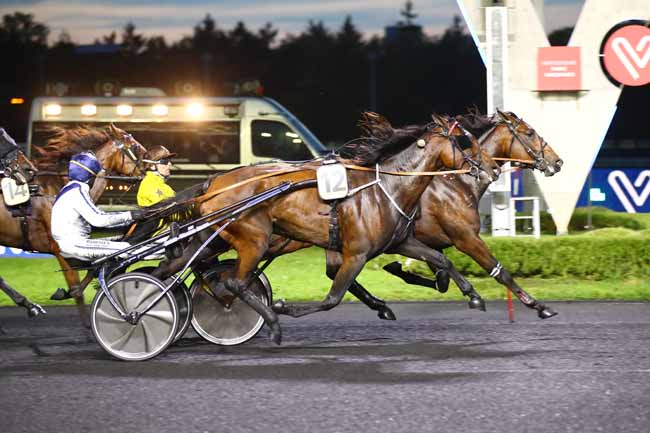 Photo d'arrivée de la course pmu PRIX GUDRUN à PARIS-VINCENNES le Vendredi 20 octobre 2023