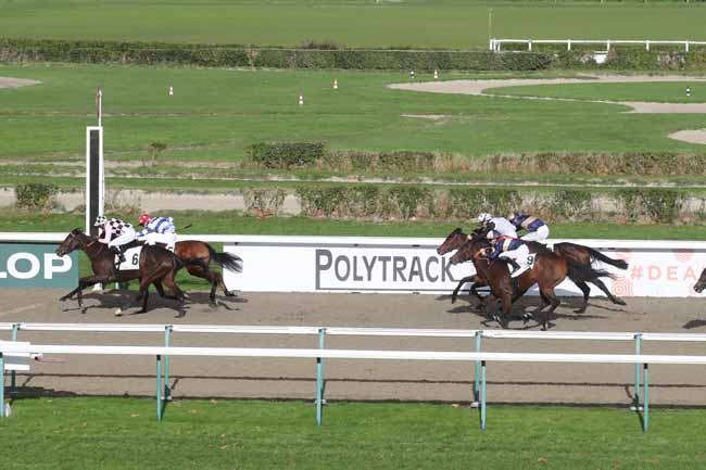 Photo d'arrivée de la course pmu PRIX ZEDDAAN à DEAUVILLE le Dimanche 5 novembre 2023