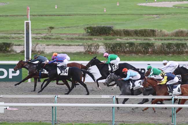 Photo d'arrivée de la course pmu PRIX DU PAYS DE CAUX à DEAUVILLE le Dimanche 5 novembre 2023