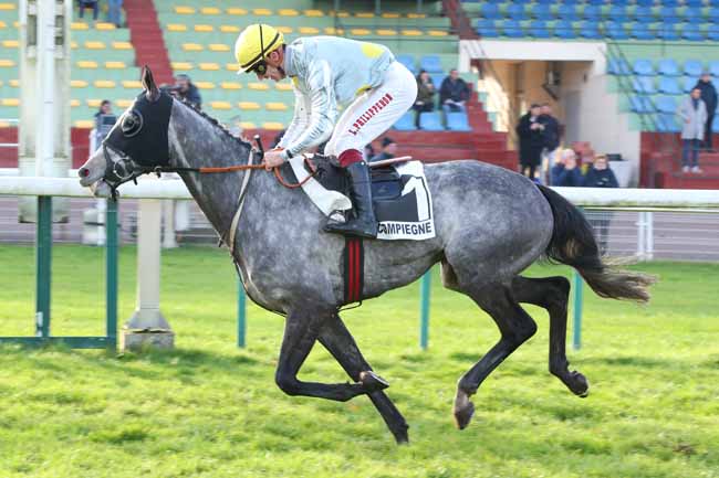 Photo d'arrivée de la course pmu PRIX ROGER SAINT à COMPIEGNE le Jeudi 30 novembre 2023