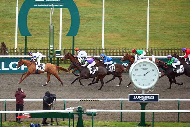 Photo d'arrivée de la course pmu PRIX DU TERRAIN DE MANOEUVRE à CHANTILLY le Samedi 9 décembre 2023