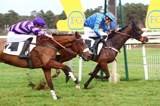 Photo d'arrivée de la course pmu PRIX DES GRANDS FEUILLARDS à FONTAINEBLEAU le Mardi 12 décembre 2023