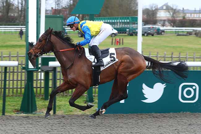 Photo d'arrivée de la course pmu PRIX DU CHATEAU DU HERON BLANC à CHANTILLY le Vendredi 22 décembre 2023
