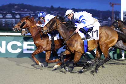 Photo d'arrivée de la course pmu PRIX DE LA BOURDONNIERE à DEAUVILLE le Vendredi 29 décembre 2023
