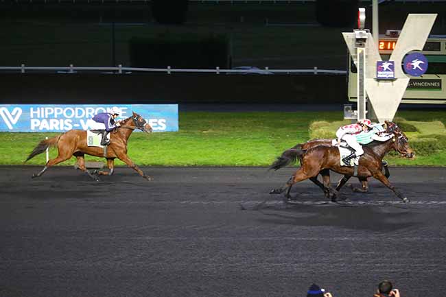 Photo d'arrivée de la course pmu PRIX YVONNICK BODIN à PARIS-VINCENNES le Samedi 30 décembre 2023