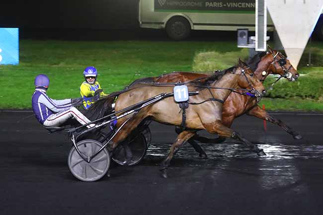 Photo d'arrivée de la course pmu PRIX DE DAMVILLE à PARIS-VINCENNES le Mercredi 3 janvier 2024