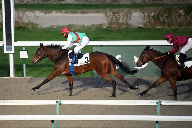 Photo d'arrivée de la course pmu PRIX DE LA GARE DE DALAT à DEAUVILLE le Vendredi 12 janvier 2024