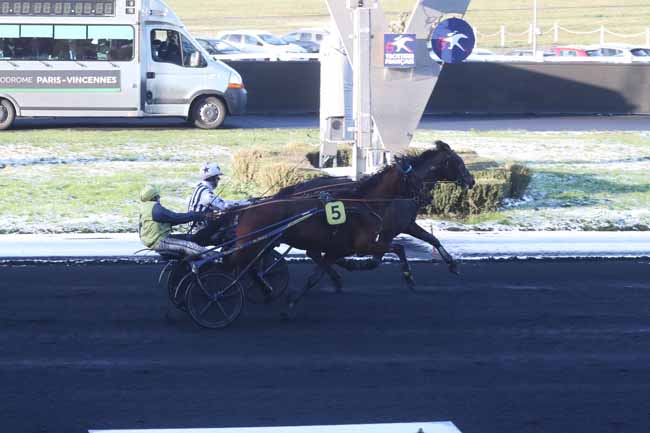 Photo d'arrivée de la course pmu PRIX LOUIS CUSSINET à PARIS-VINCENNES le Jeudi 18 janvier 2024