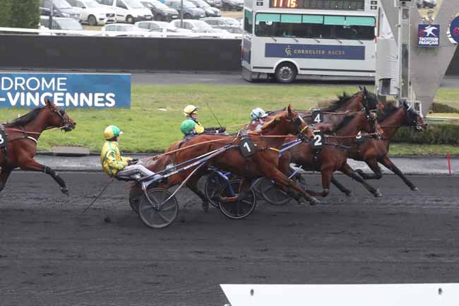 Photo d'arrivée de la course pmu PRIX DE LA BEAUCE à PARIS-VINCENNES le Dimanche 21 janvier 2024
