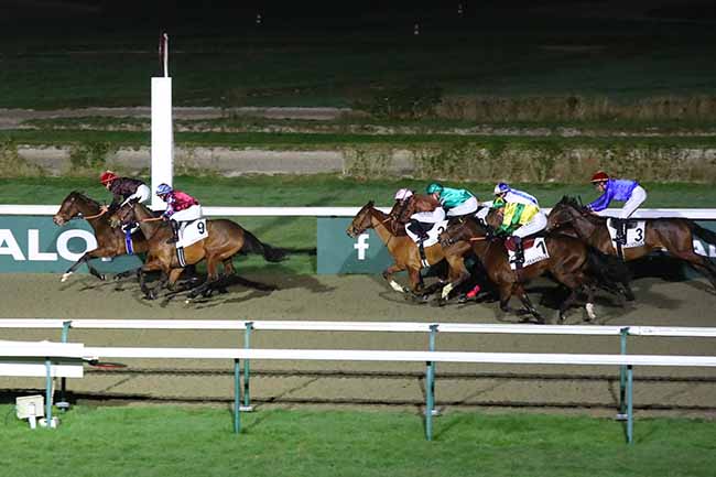 Photo d'arrivée de la course pmu PRIX DE PEGASUS BRIDGE à DEAUVILLE le Vendredi 26 janvier 2024