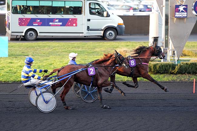 Photo d'arrivée de la course pmu PRIX PAUL VIEL à PARIS-VINCENNES le Samedi 27 janvier 2024