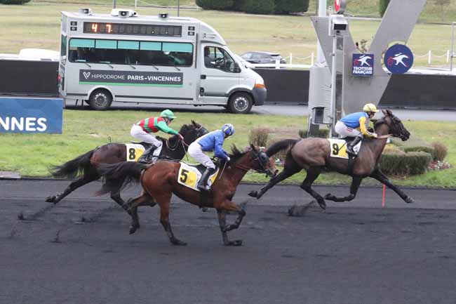 Photo d'arrivée de la course pmu PRIX HENRI HELLARD à PARIS-VINCENNES le Samedi 3 février 2024