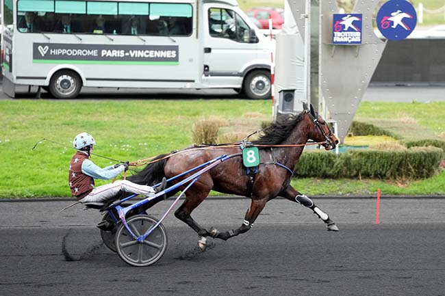 Photo d'arrivée de la course pmu PRIX DE VIBRAYE à PARIS-VINCENNES le Mercredi 14 février 2024