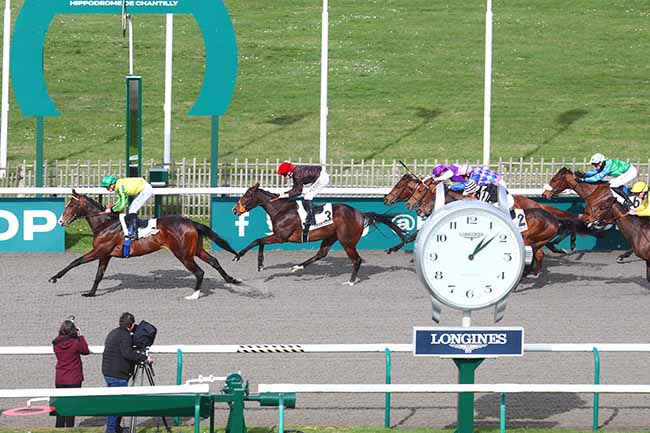 Photo d'arrivée de la course pmu PRIX DU BOIS DE BEAUVILLIERS à CHANTILLY le Samedi 24 février 2024