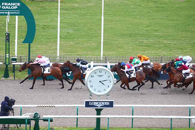 Photo d'arrivée de la course pmu PRIX DE LA ROUTE DU BLANC FOSSE à CHANTILLY le Samedi 24 février 2024