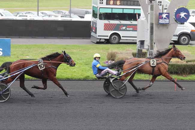 Photo d'arrivée de la course pmu PRIX D'AIGUEPERSE à PARIS-VINCENNES le Dimanche 25 février 2024