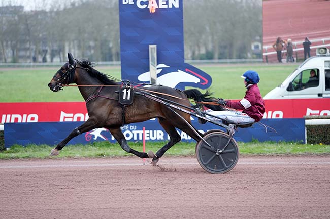 Photo d'arrivée de la course pmu PRIX DE JUMIGNE à CAEN le Lundi 11 mars 2024