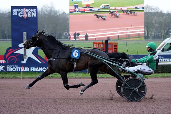 Photo d'arrivée de la course pmu PRIX DE CANAPVILLE à CAEN le Lundi 11 mars 2024