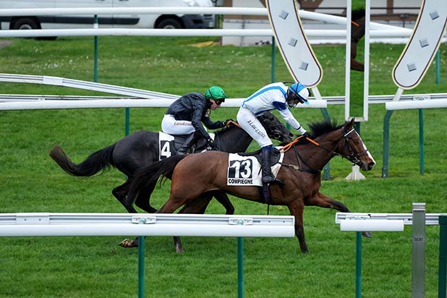 Photo d'arrivée de la course pmu PRIX DU CARREFOUR DE L'OBELISQUE à COMPIEGNE le Mercredi 13 mars 2024