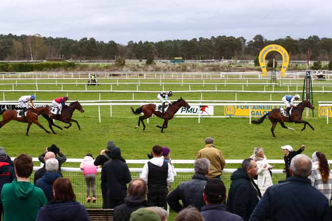 Photo d'arrivée de la course pmu PRIX DU LONG ROCHER à FONTAINEBLEAU le Mardi 2 avril 2024