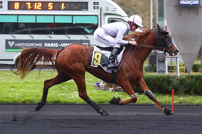 Photo d'arrivée de la course pmu PRIX DEIMOS à PARIS-VINCENNES le Vendredi 5 avril 2024