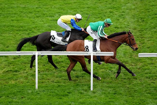 Photo d'arrivée de la course pmu PRIX DE LA VILLA EUGENIE à SAINT CLOUD le Vendredi 5 avril 2024