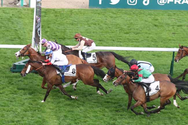 Photo d'arrivée de la course pmu PRIX DE LA MUETTE à LONGCHAMP le Dimanche 14 avril 2024