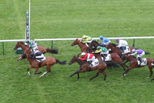 Photo d'arrivée de la course pmu PRIX DE LA FONTAINE CARPEAUX à LONGCHAMP le Jeudi 25 avril 2024