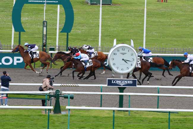 Photo d'arrivée de la course pmu PRIX DE L'ALLEE DE LA PETITE HAIE à CHANTILLY le Lundi 29 avril 2024