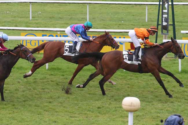 Photo d'arrivée de la course pmu PRIX DE LA MALMONTAGNE à FONTAINEBLEAU le Mardi 30 avril 2024