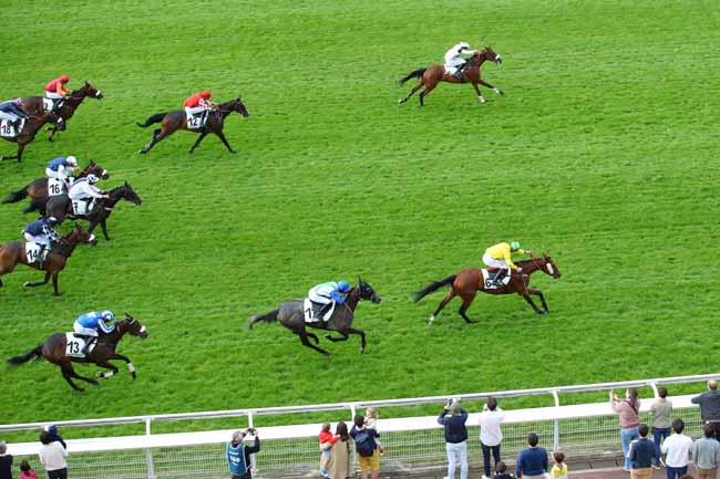 Photo d'arrivée de la course pmu PRIX LE GUALES DE MEZAUBRAN à AUTEUIL le Samedi 18 mai 2024