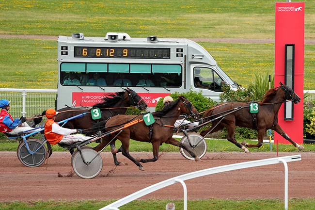 Photo d'arrivée de la course pmu PRIX DE LA PORTE SAINT-MARTIN à ENGHIEN le Samedi 29 juin 2024