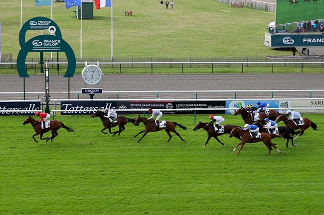 Photo d'arrivée de la course pmu PRIX DE L'HERMITAGE - GUEUDET YOKOSO à CHANTILLY le Samedi 29 juin 2024