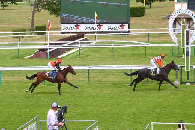 Photo d'arrivée de la course pmu PRIX DE LA VALLEE DE L'AUTOMNE à COMPIEGNE le Lundi 22 juillet 2024