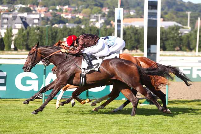 Photo d'arrivée de la course pmu PRIX DU CARROUSEL à DEAUVILLE le Dimanche 28 juillet 2024