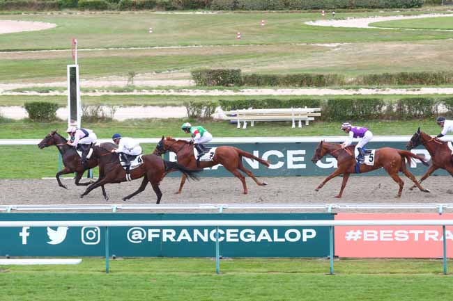 Photo d'arrivée de la course pmu PRIX DE LA PEGASERIE à DEAUVILLE le Samedi 3 août 2024