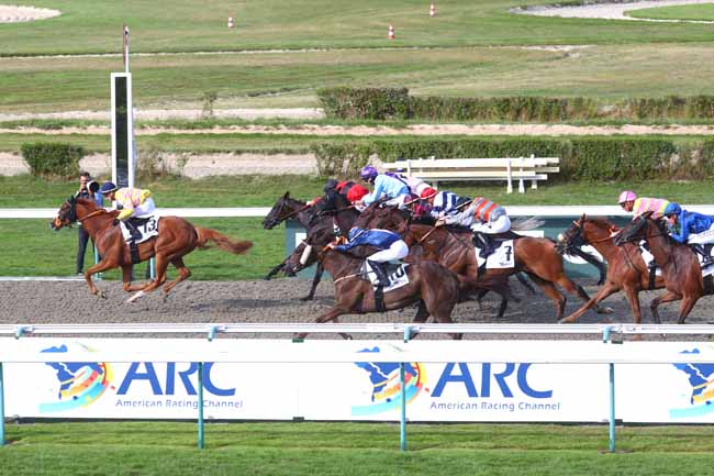 Photo d'arrivée de la course pmu PRIX HIPODROMO SAN ISIDRO à DEAUVILLE le Dimanche 4 août 2024