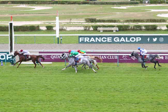 Photo d'arrivée de la course pmu DOHA CUP (PRIX MANGANATE) à DEAUVILLE le Mardi 6 août 2024