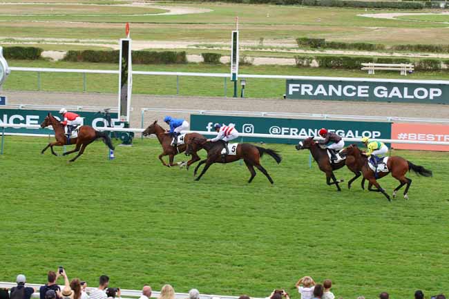 Photo d'arrivée de la course pmu PRIX DU MEZERAY - CATEGORIE LEADERSHIP & MANAGEMENT à DEAUVILLE le Mardi 13 août 2024
