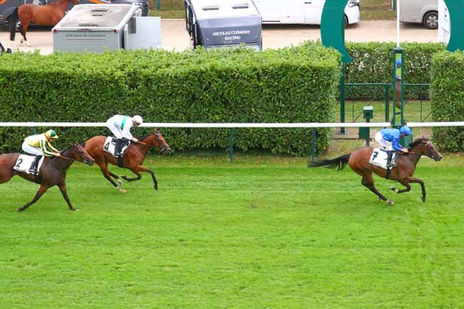 Photo d'arrivée de la course pmu PRIX DE LA VILLE DE LAMORLAYE à CHANTILLY le Mardi 3 septembre 2024