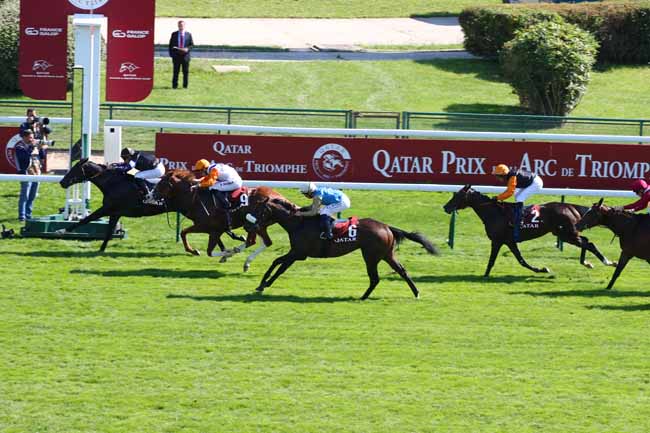 Photo d'arrivée de la course pmu QATAR PRIX DU PIN à LONGCHAMP le Dimanche 15 septembre 2024