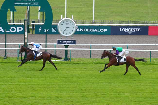 Photo d'arrivée de la course pmu PRIX DE LA MANIGUETTE à CHANTILLY le Lundi 16 septembre 2024