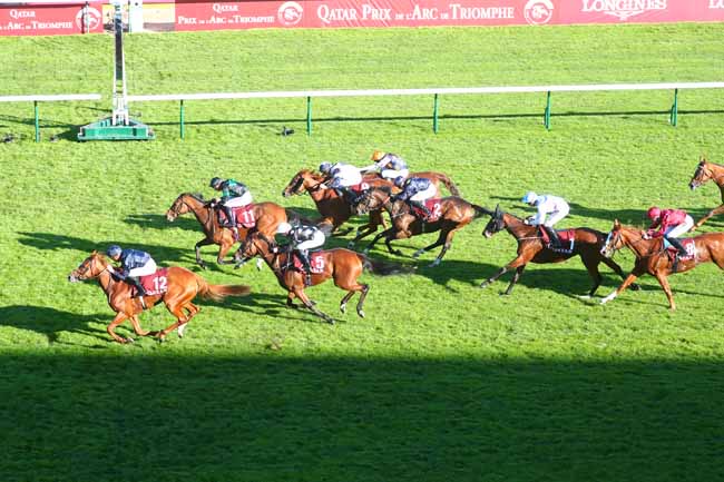 Photo d'arrivée de la course pmu QATAR PRIX DE ROYALLIEU à LONGCHAMP le Samedi 5 octobre 2024